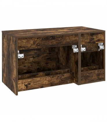 vidaXL Bathroom Cabinet Set 2 pcs Smoked Oak 92.5 x 44.5 x 50 cm