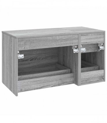 vidaXL Bathroom Cabinet Set 2 pcs Grey Sonoma 92.5 x 44.5 x 50 cm