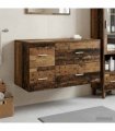 vidaXL Bathroom Cabinet Set 2 pcs Old Wood 92.5 x 44.5 x 50 cm