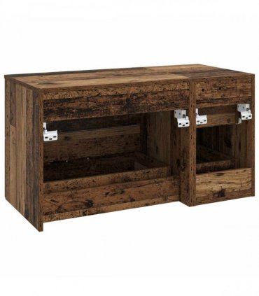 vidaXL Bathroom Cabinet Set 2 pcs Old Wood 92.5 x 44.5 x 50 cm