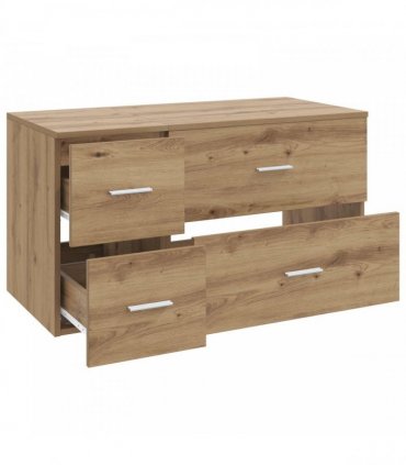 vidaXL Bathroom Cabinet Set 2 pcs Artisan Oak 92.5 x 44.5 x 50 cm