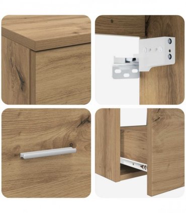 vidaXL Bathroom Cabinet Set 2 pcs Artisan Oak 92.5 x 44.5 x 50 cm
