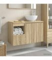 vidaXL Bathroom Cabinet Set 2 pcs Sonoma Oak 79.5 x 35 x 80 cm