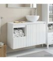 vidaXL Bathroom Cabinet Set 2 pcs High Gloss White 79.5 x 35 x 80 cm