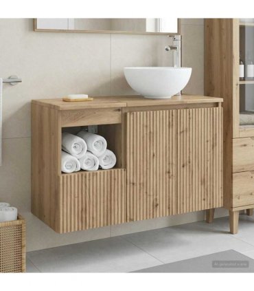 vidaXL Bathroom Cabinet Set 2 pcs Artisan Oak 79.5 x 35 x 80 cm