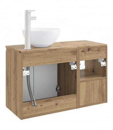 vidaXL Bathroom Cabinet Set 2 pcs Artisan Oak 79.5 x 35 x 80 cm