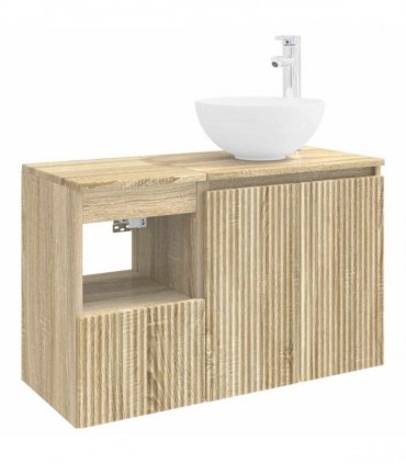 vidaXL Bathroom Cabinet Set 2 pcs Sonoma Oak 79.5 x 41 x 80 cm
