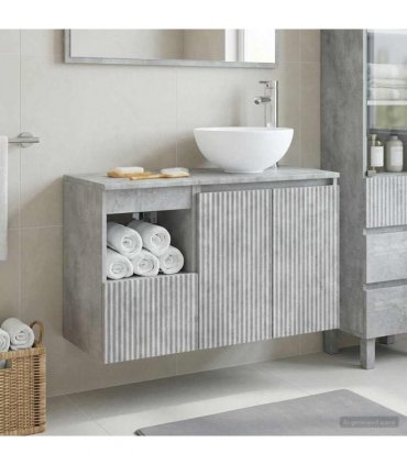 vidaXL Bathroom Cabinet Set 2 pcs Concrete Grey 79.5 x 41 x 80 cm