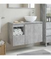 vidaXL Bathroom Cabinet Set 2 pcs Concrete Grey 79.5 x 41 x 80 cm