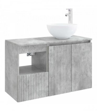 vidaXL Bathroom Cabinet Set 2 pcs Concrete Grey 79.5 x 41 x 80 cm