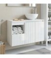 vidaXL Bathroom Cabinet Set 2 pcs High Gloss White 79.5 x 41 x 80 cm
