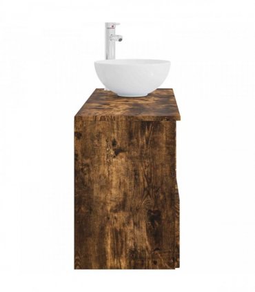 vidaXL Bathroom Cabinet Set 2 pcs Smoked Oak 79.5 x 41 x 80 cm