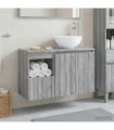 vidaXL Bathroom Cabinet Set 2 pcs Grey Sonoma 79.5 x 41 x 80 cm