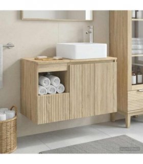 vidaXL Bathroom Cabinet Set 2 pcs Sonoma Oak 79.5 x 41 x 80 cm