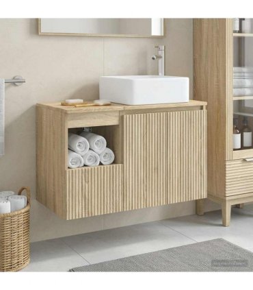 vidaXL Bathroom Cabinet Set 2 pcs Sonoma Oak 79.5 x 41 x 80 cm