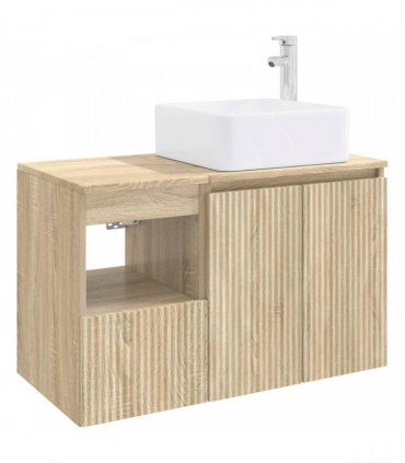 vidaXL Bathroom Cabinet Set 2 pcs Sonoma Oak 79.5 x 41 x 80 cm
