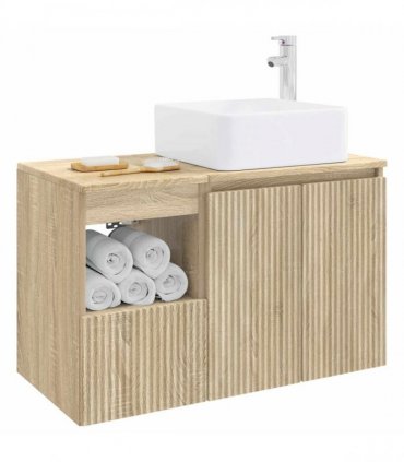 vidaXL Bathroom Cabinet Set 2 pcs Sonoma Oak 79.5 x 41 x 80 cm