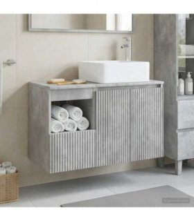vidaXL Bathroom Cabinet Set 2 pcs Concrete Grey 79.5 x 41 x 80 cm