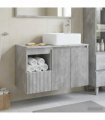 vidaXL Bathroom Cabinet Set 2 pcs Concrete Grey 79.5 x 41 x 80 cm