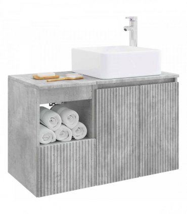 vidaXL Bathroom Cabinet Set 2 pcs Concrete Grey 79.5 x 41 x 80 cm
