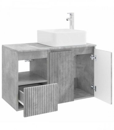 vidaXL Bathroom Cabinet Set 2 pcs Concrete Grey 79.5 x 41 x 80 cm