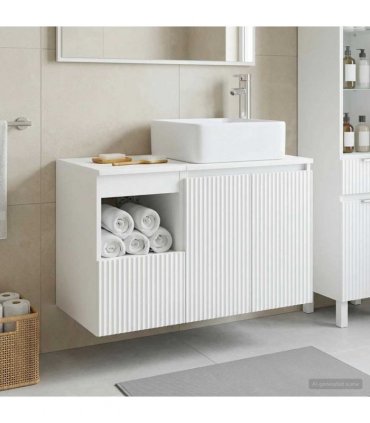 vidaXL Bathroom Cabinet Set 2 pcs High Gloss White 79.5 x 41 x 80 cm
