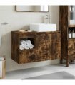 vidaXL Bathroom Cabinet Set 2 pcs Smoked Oak 79.5 x 41 x 80 cm