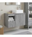vidaXL Bathroom Cabinet Set 2 pcs Grey Sonoma 79.5 x 41 x 80 cm