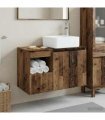 vidaXL Bathroom Cabinet Set 2 pcs Old Wood 79.5 x 41 x 80 cm