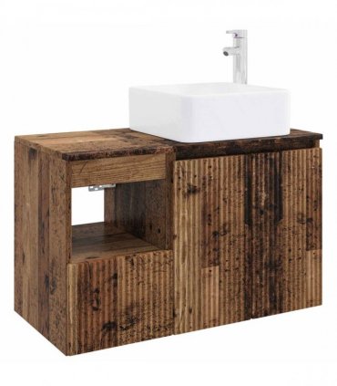 vidaXL Bathroom Cabinet Set 2 pcs Old Wood 79.5 x 41 x 80 cm