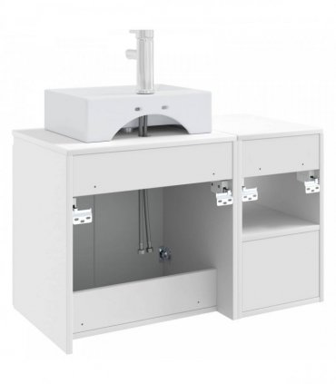 vidaXL Bathroom Cabinet Set 2 pcs White 79.5 x 41 x 79.5 cm