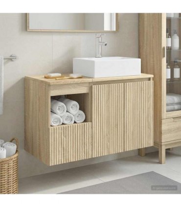 vidaXL Bathroom Cabinet Set 2 pcs Sonoma Oak 79.5 x 41 x 79.5 cm