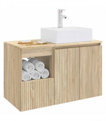 vidaXL Bathroom Cabinet Set 2 pcs Sonoma Oak 79.5 x 41 x 79.5 cm