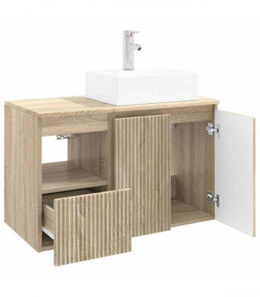 vidaXL Bathroom Cabinet Set 2 pcs Sonoma Oak 79.5 x 41 x 79.5 cm