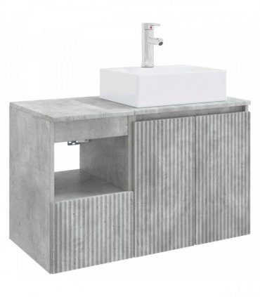 vidaXL Bathroom Cabinet Set 2 pcs Concrete Grey 79.5 x 41 x 79.5 cm