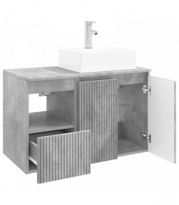 vidaXL Bathroom Cabinet Set 2 pcs Concrete Grey 79.5 x 41 x 79.5 cm