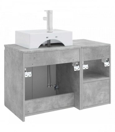 vidaXL Bathroom Cabinet Set 2 pcs Concrete Grey 79.5 x 41 x 79.5 cm
