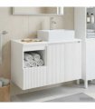 vidaXL Bathroom Cabinet Set 2 pcs High Gloss White 79.5 x 41 x 79.5 cm