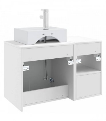 vidaXL Bathroom Cabinet Set 2 pcs High Gloss White 79.5 x 41 x 79.5 cm