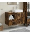 vidaXL Bathroom Cabinet Set 2 pcs Smoked Oak 79.5 x 41 x 79.5 cm