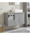 vidaXL Bathroom Cabinet Set 2 pcs Grey Sonoma 79.5 x 41 x 79.5 cm