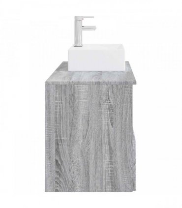 vidaXL Bathroom Cabinet Set 2 pcs Grey Sonoma 79.5 x 41 x 79.5 cm