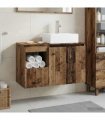 vidaXL Bathroom Cabinet Set 2 pcs Old Wood 79.5 x 41 x 79.5 cm
