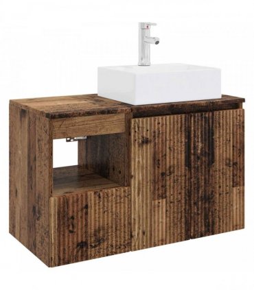 vidaXL Bathroom Cabinet Set 2 pcs Old Wood 79.5 x 41 x 79.5 cm