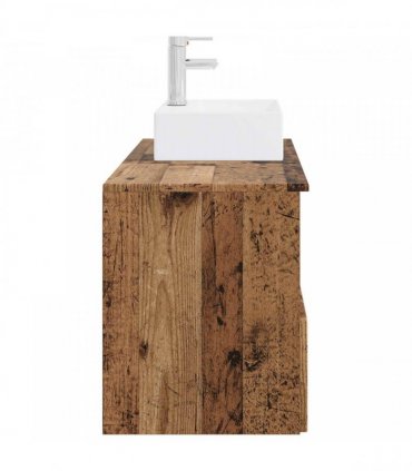 vidaXL Bathroom Cabinet Set 2 pcs Old Wood 79.5 x 41 x 79.5 cm