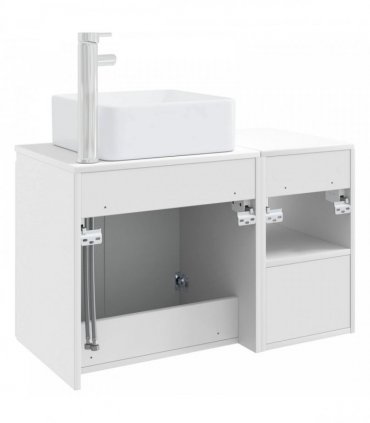 vidaXL Bathroom Cabinet Set 2 pcs White 83 x 35 x 80 cm