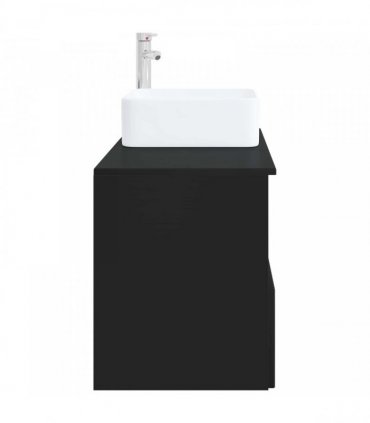 vidaXL Bathroom Cabinet Set 2 pcs Black 83 x 35 x 80 cm