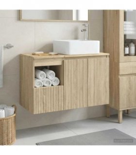 vidaXL Bathroom Cabinet Set 2 pcs Sonoma Oak 83 x 35 x 80 cm