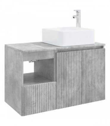 vidaXL Bathroom Cabinet Set 2 pcs Concrete Grey 83 x 35 x 80 cm