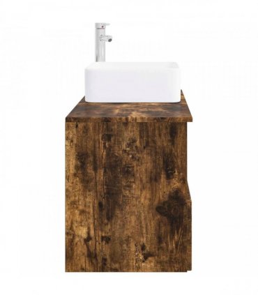 vidaXL Bathroom Cabinet Set 2 pcs Smoked Oak 83 x 35 x 80 cm